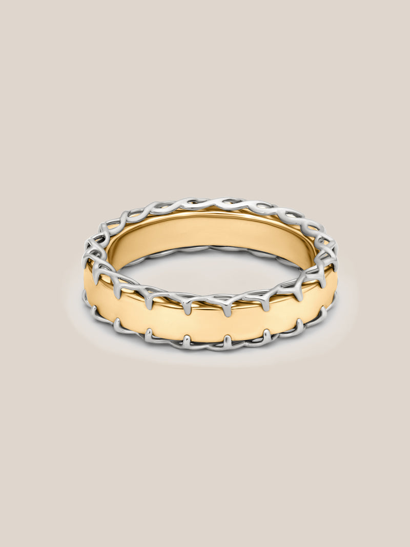 Two-Toned Stitched Ring