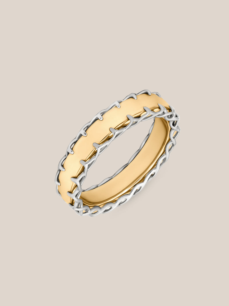 Two-Toned Stitched Ring