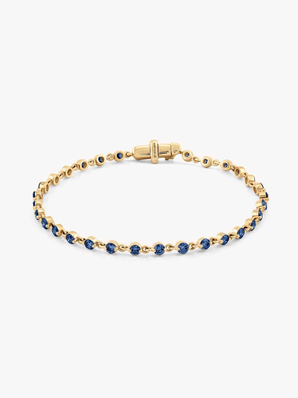 Blue Sapphire Tennis Bracelet in 14k Yellow Gold | Audry Rose