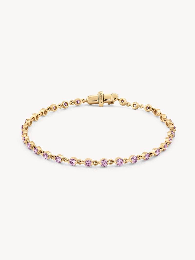 Wrapped in Pink Sapphires Bracelet