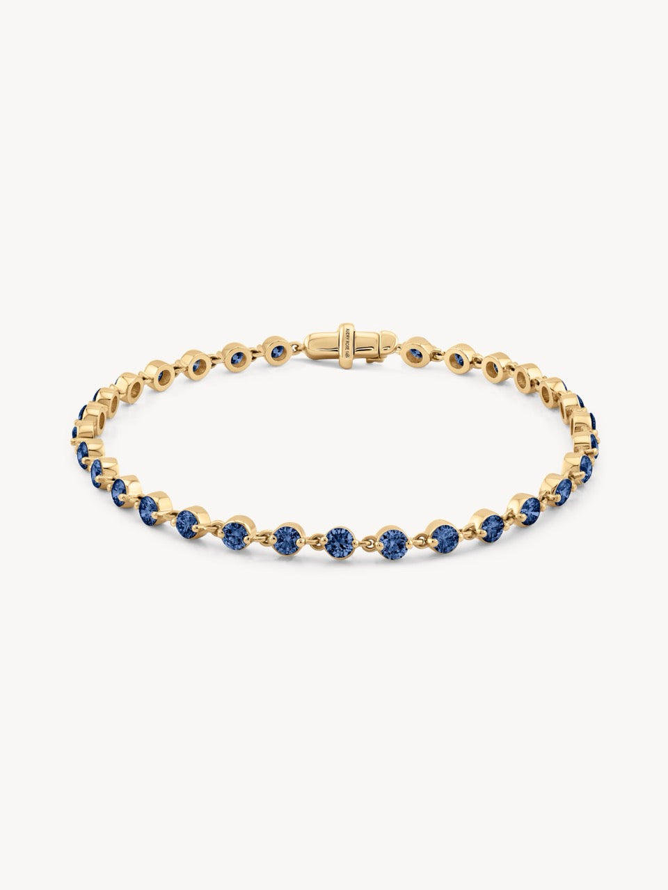 Blue Sapphire Tennis Bracelet in 14k Yellow Gold | Audry Rose