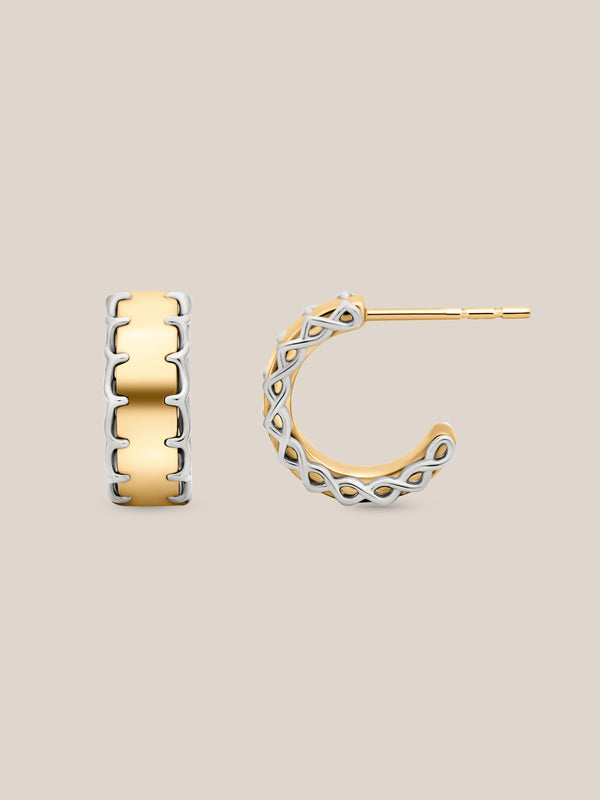 Two-Toned Stitched Hoops