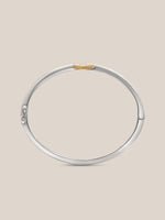 Mixed Metal Diamond Buckle Bracelet