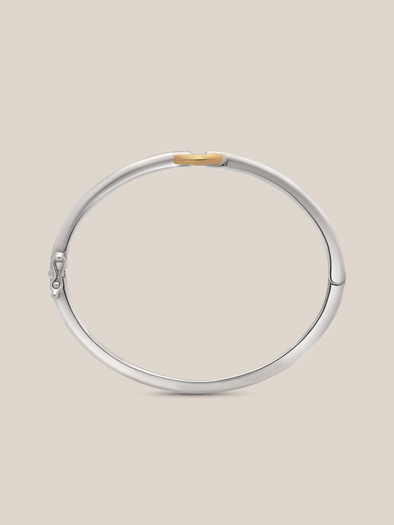 Mixed Metal Diamond Buckle Bracelet