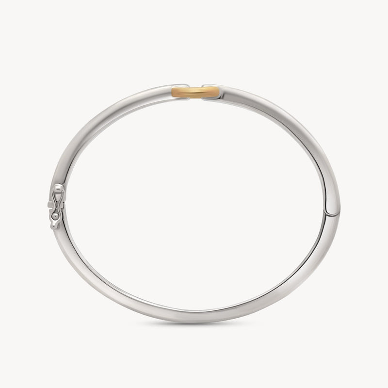 Mixed Metal Diamond Buckle Bracelet