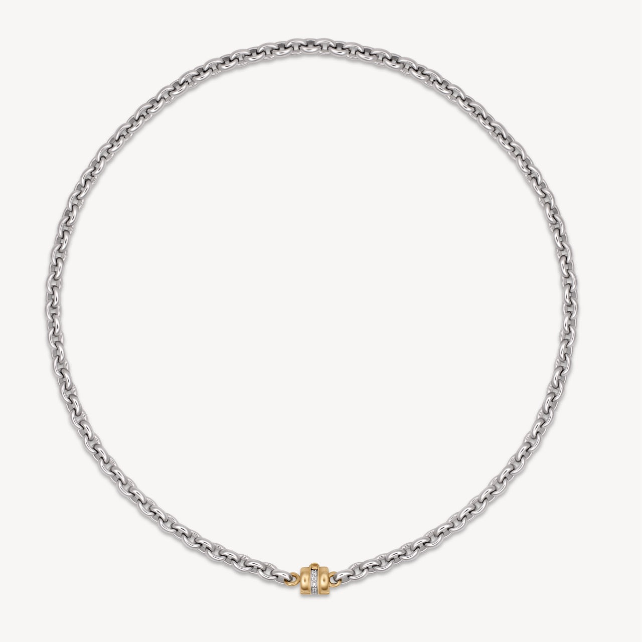 Two-toned Silver Necklace in 14k Gold | Audry Rose