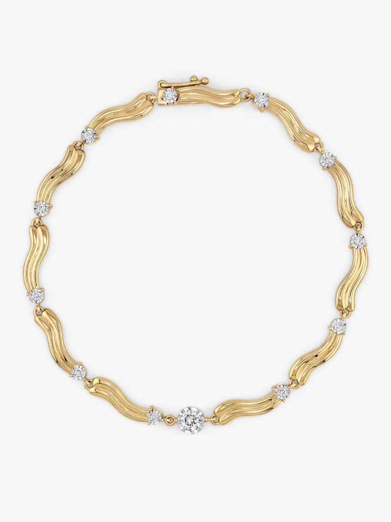 Wavy Diamond Bracelet
