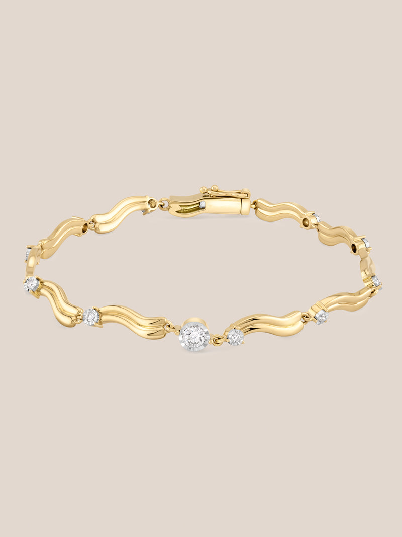 Wavy Diamond Bracelet