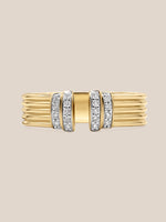 Diamond Tiered Cuff Ring