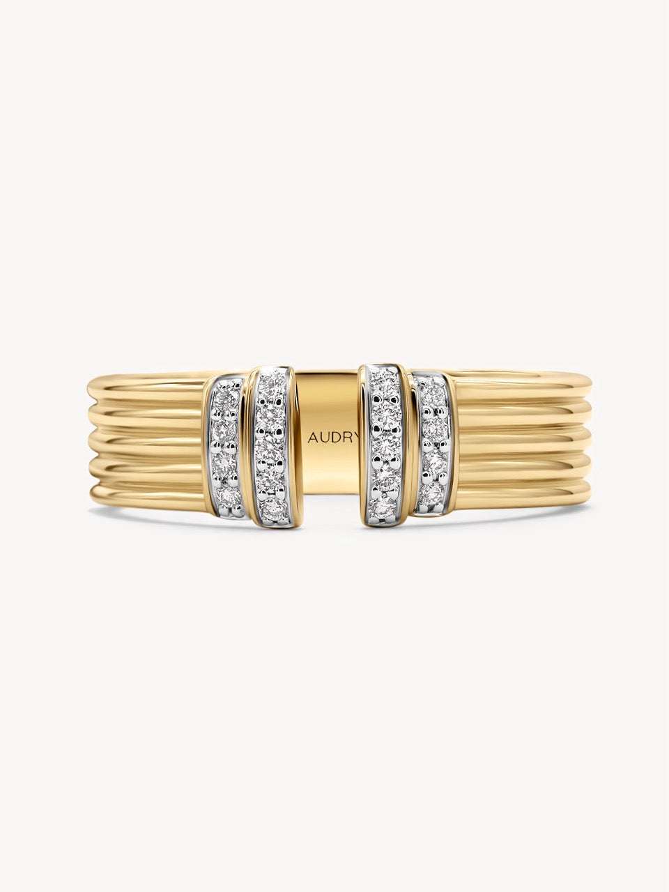 Diamond Tiered Cuff Ring