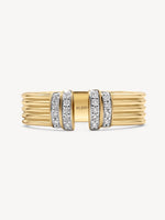 Diamond Tiered Cuff Ring