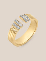 Diamond Tiered Cuff Ring