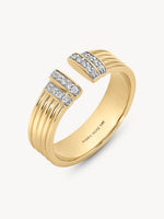 Diamond Tiered Cuff Ring