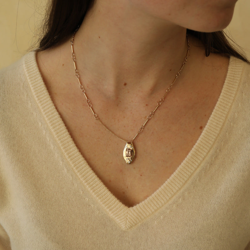 Morganite Slipper Necklace
