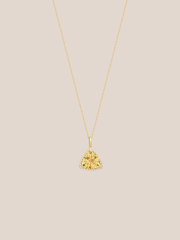 Trillion Citrine Necklace