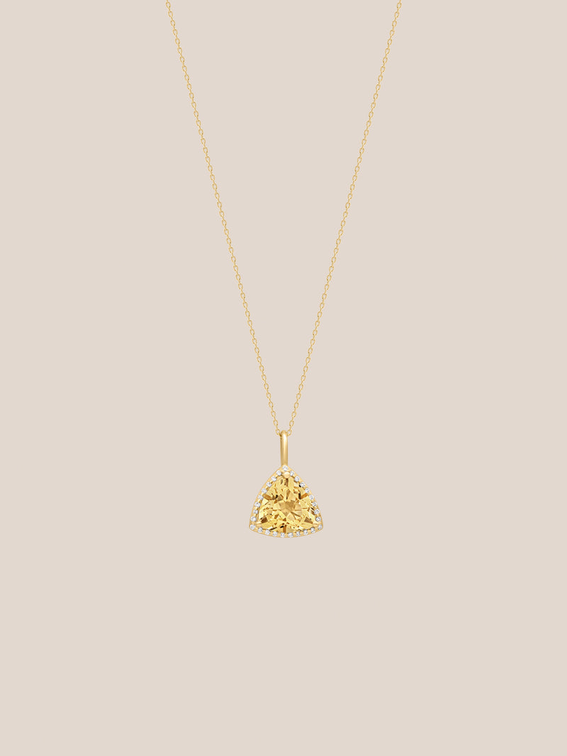 Trillion Citrine Necklace