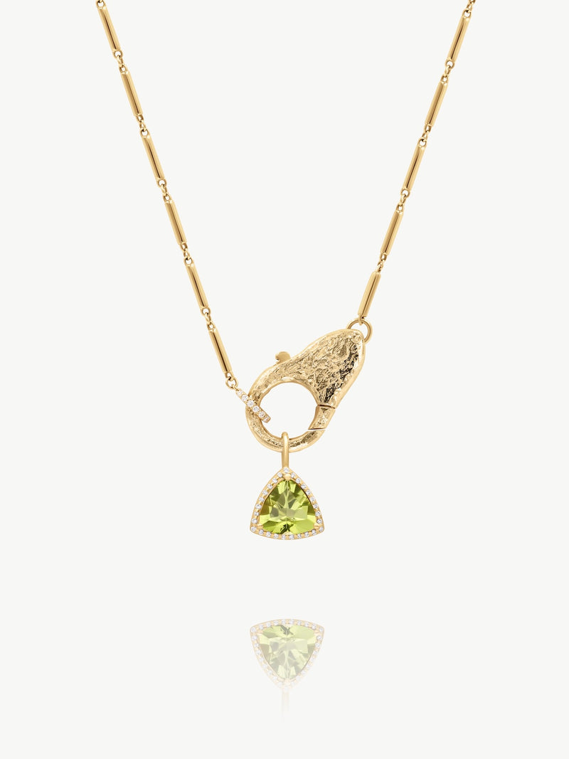 Trillion Peridot Necklace