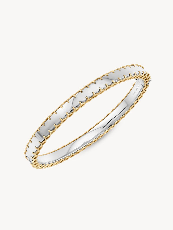 Mixed Metal Stitched Bracelet