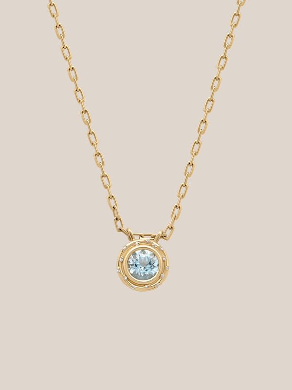 Aquamarine Spotlight Necklace