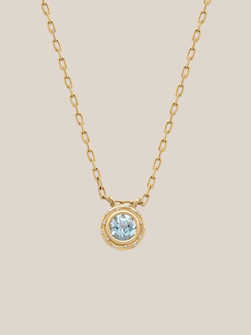 Aquamarine Spotlight Necklace