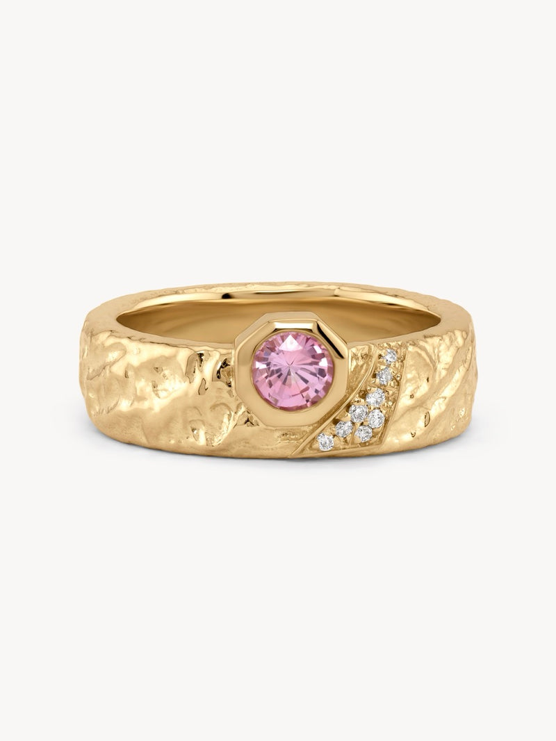 Pink Sapphire Octagon Rock Band
