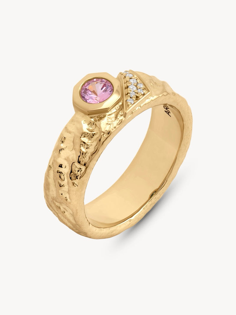 Pink Sapphire Octagon Rock Band