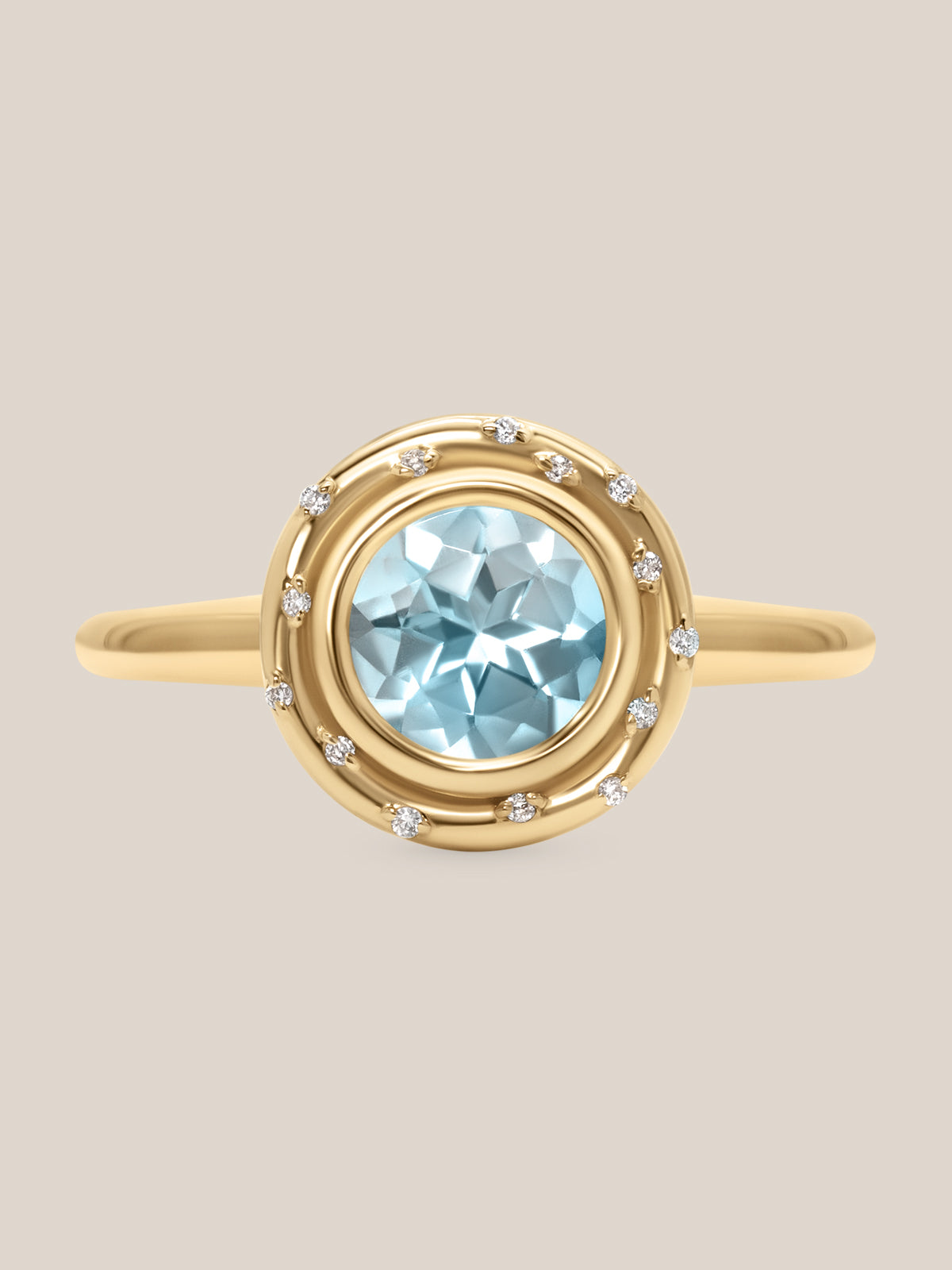 Aquamarine Spotlight Ring