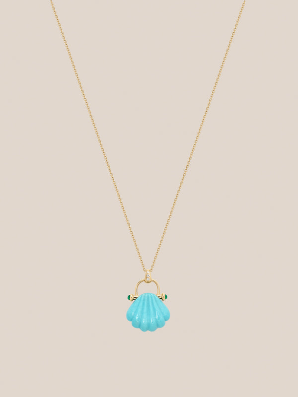 Seashell Turquoise Pendant