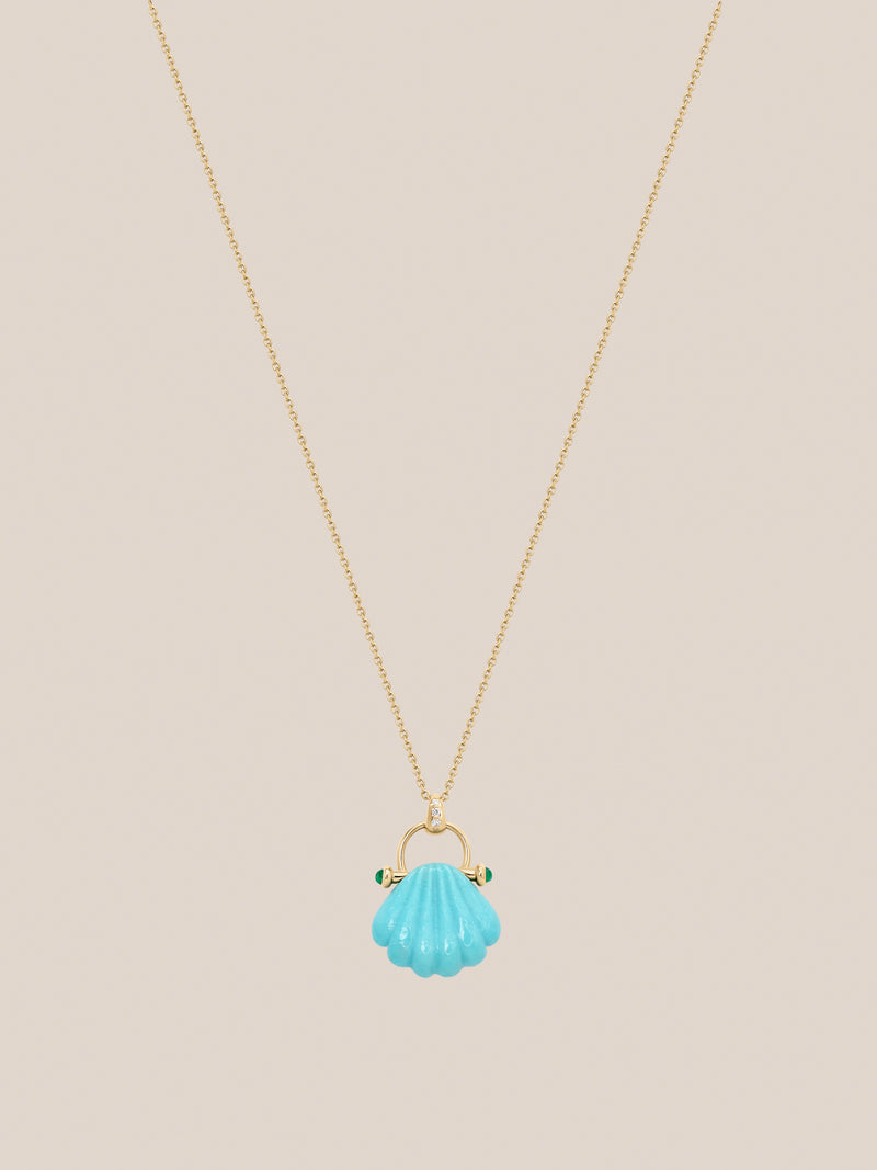 Seashell Turquoise Pendant
