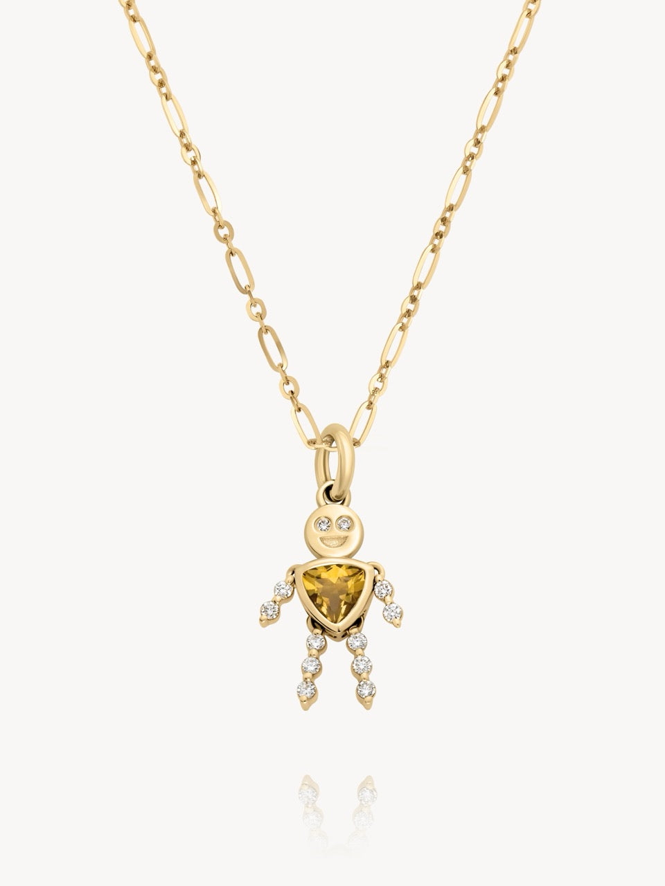 Kids Birthstone Charm Necklace in 14K Yellow Gold | Audry Rose