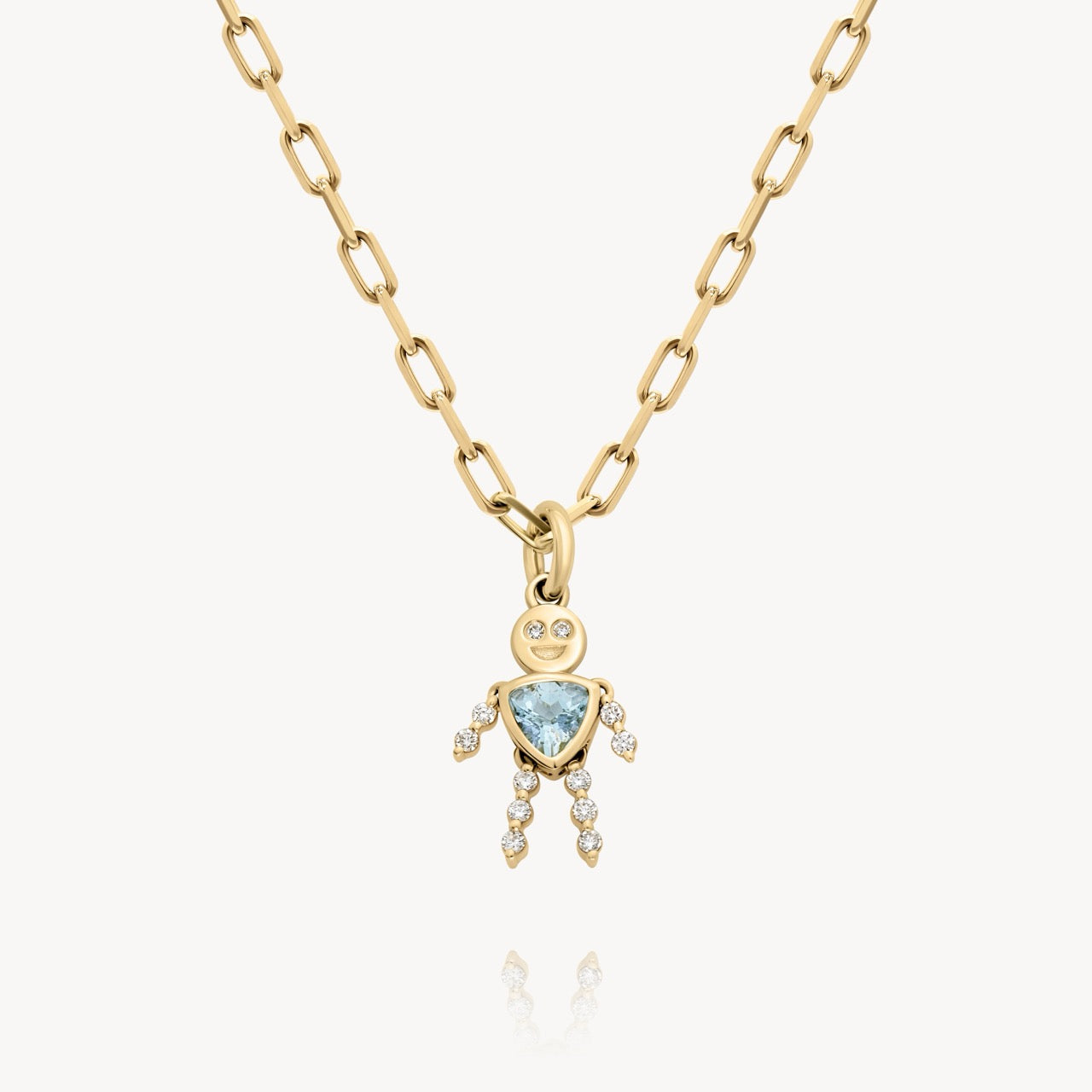 Kids Birthstone Charm Necklace in 14K Yellow Gold | Audry Rose