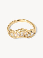 Soft White Diamond Scatter Ring