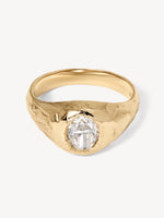 Armach White Diamond Signet Ring
