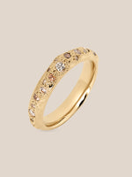 Champagne Diamond Scatter Ring