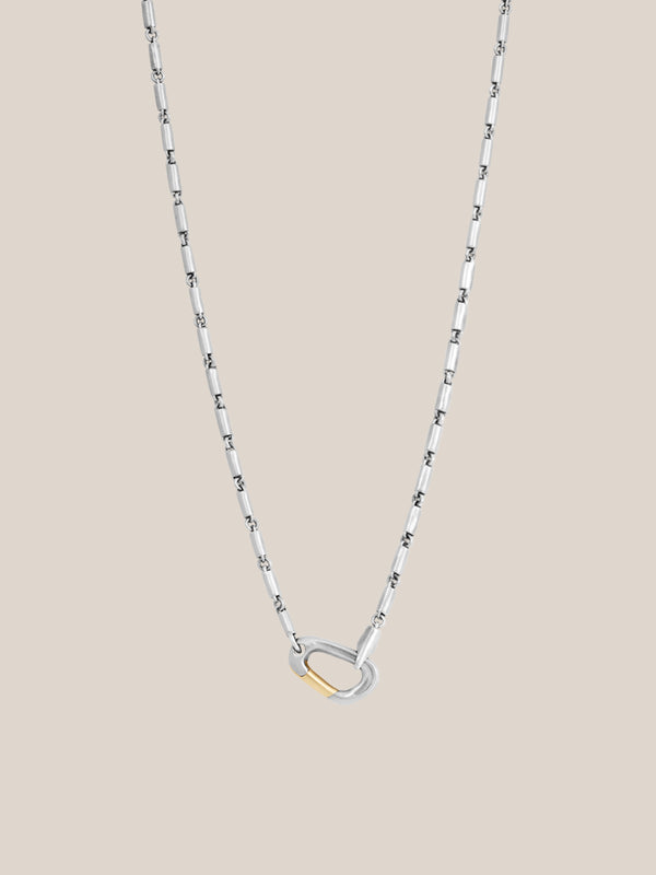 Mason Chain Carabiner Necklace