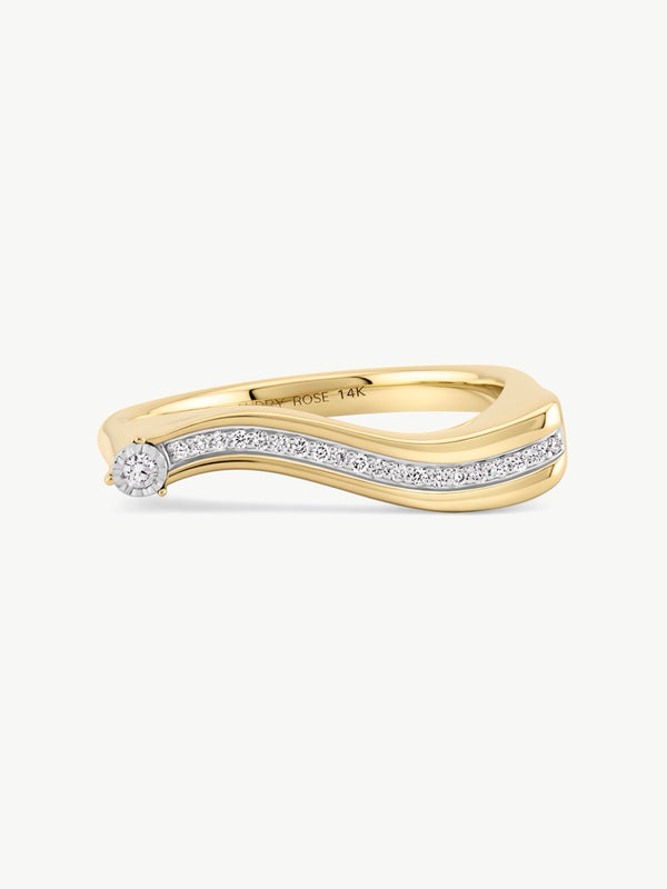 Wavy Diamond Ring