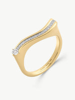 Wavy Diamond Ring