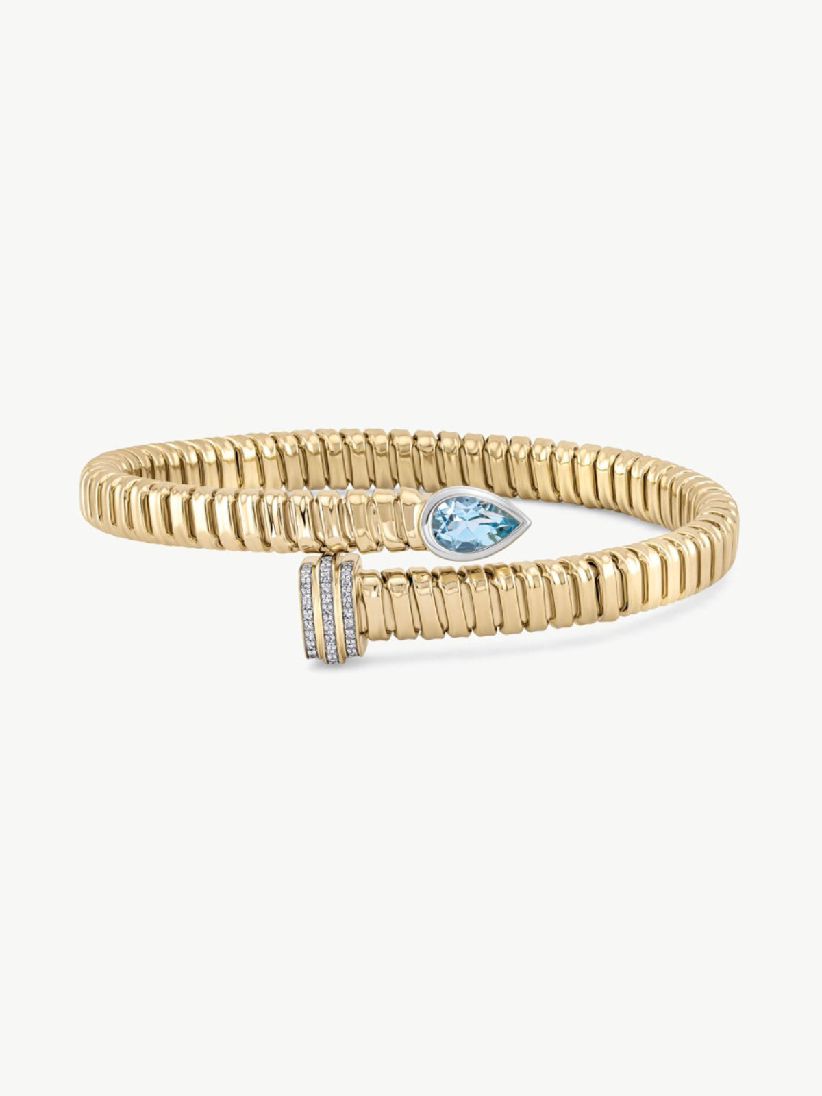 Gold Pear Coil Cuffin 14k Yellow Gold | Audry Rose