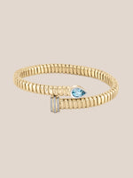 Gold Pear Coil Cuff