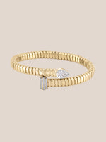 Gold Pear Coil Cuff