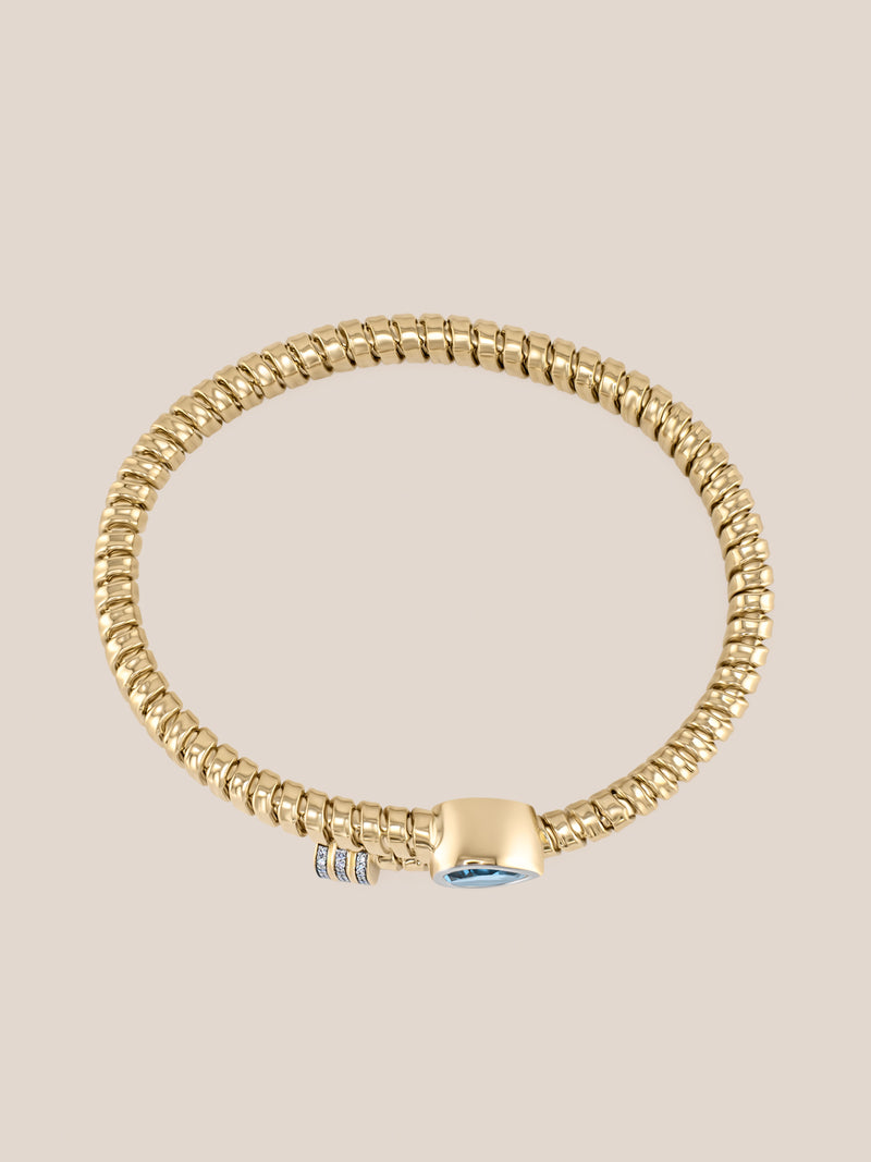 Gold Pear Coil Cuff