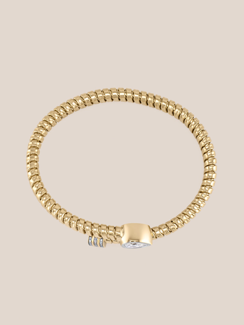 Gold Pear Coil Cuff