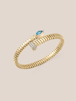 Gold Pear Coil Cuff