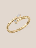 Gold Pear Coil Cuff
