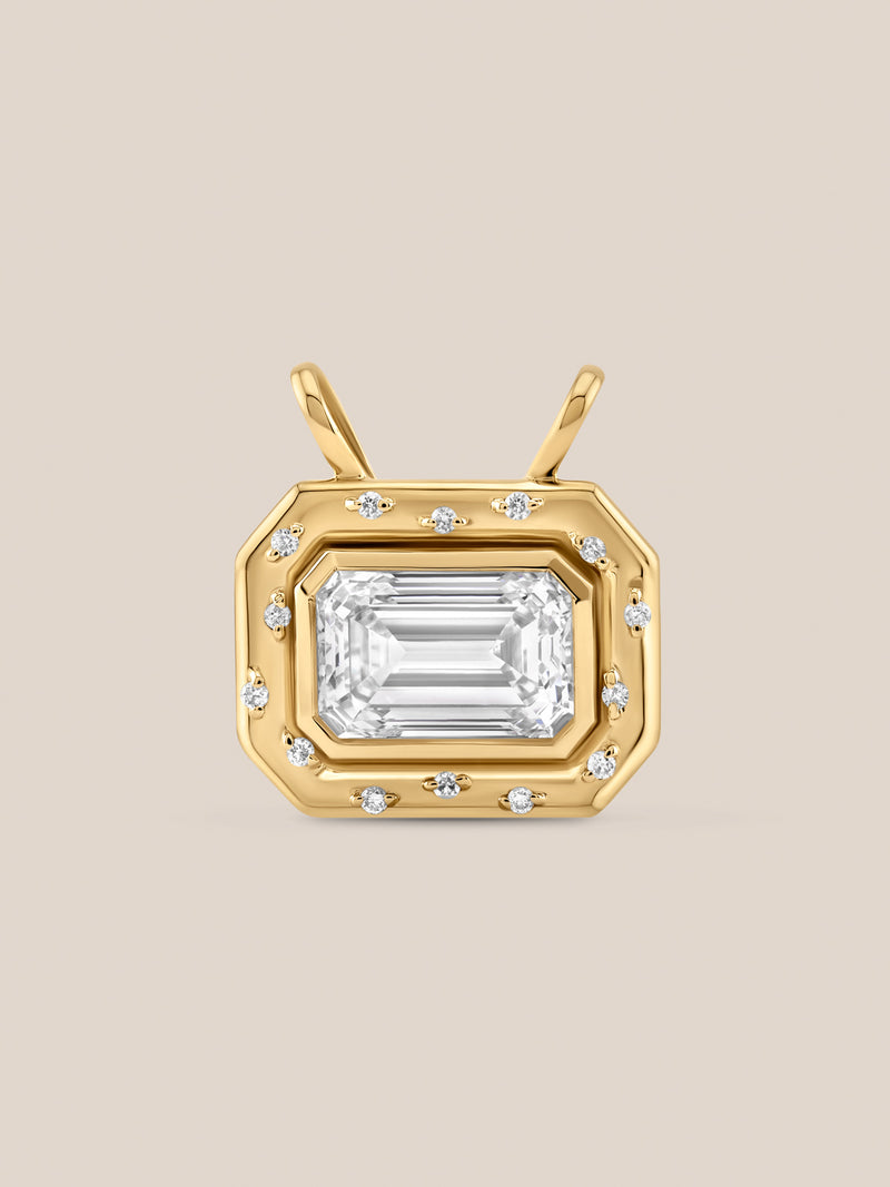 Spotlight Emerald-Cut Diamond Pendant