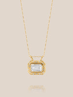 Spotlight Emerald-Cut Diamond Pendant