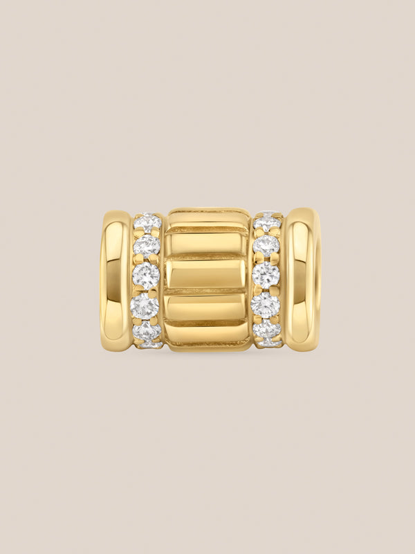 Diamond Baguette Barrel Bead