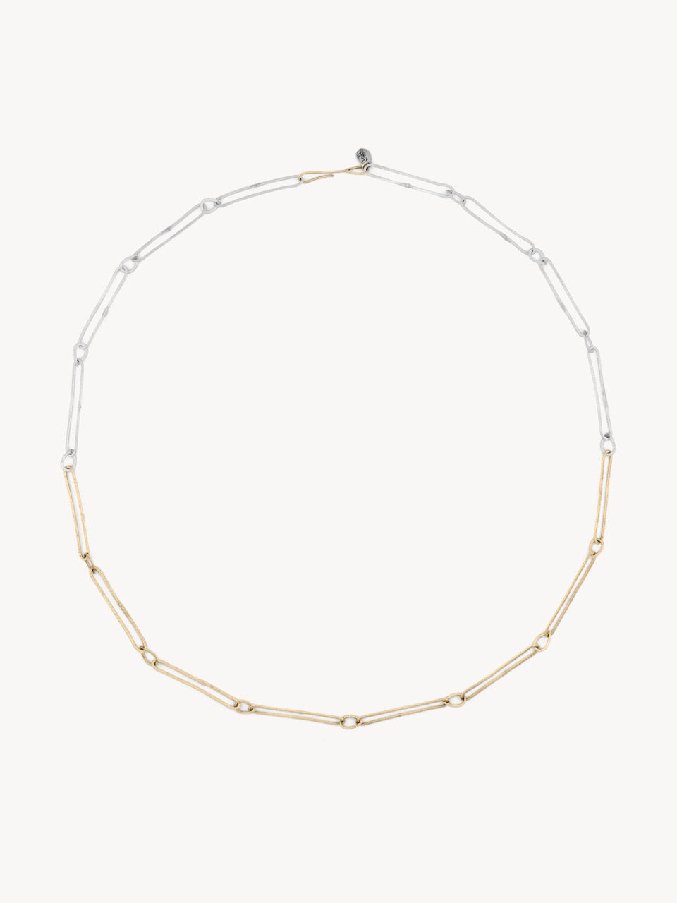 Karin Luvaas Mixed Metals Paper Clip Chain 14K Yellow Gold and