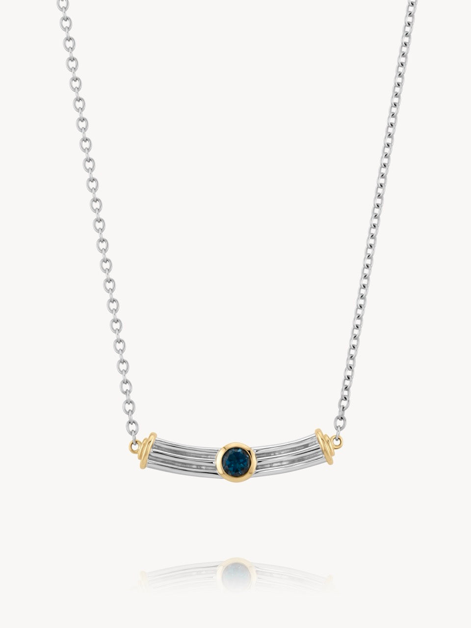 Dylan Arc Necklace in 10k Yellow Gold & Sterling Silver | Audry Rose