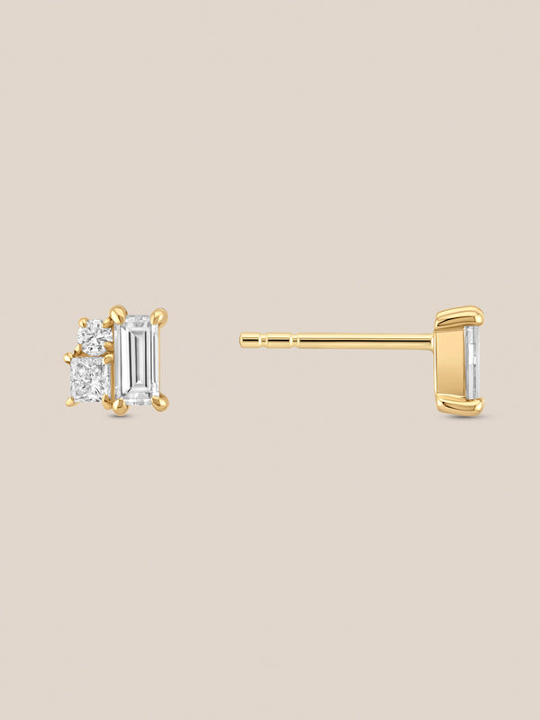 Prism Baguette Studs